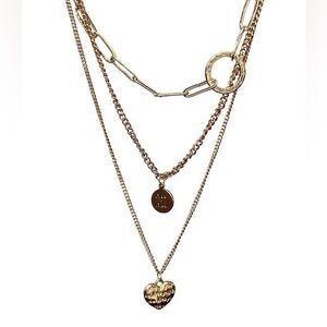 18K GP Triple Layer Necklace